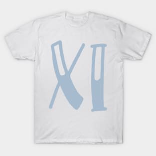 Light Blue Xi Letter T-Shirt